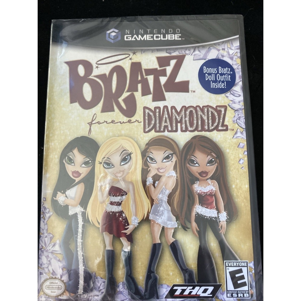Bratz Forever Diamondz Nintendo GameCube 2006 New Sealed With Bonus Doll Outfit